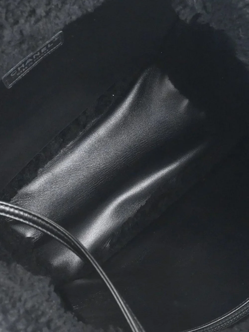 Chanel Black Mouton Chain Tote Bag 178246